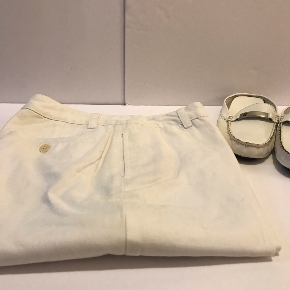 White cotton Capri  pants by Ralph Lauren